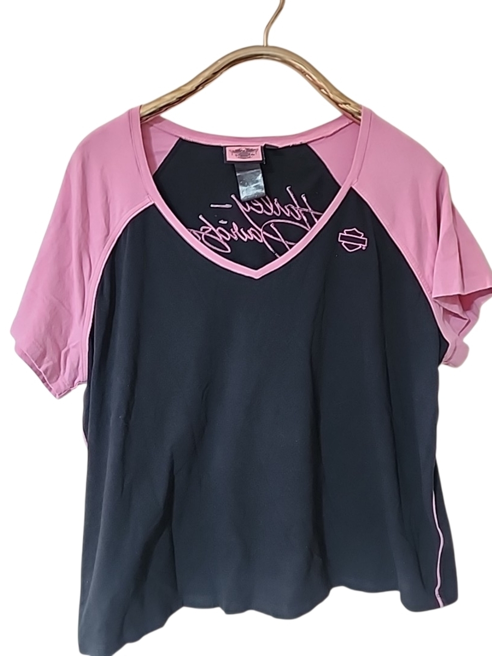 Harley Davidson Raglan Tee Womens 2W Plus Size Vintage Moto Streetwear - Picture 4 of 6